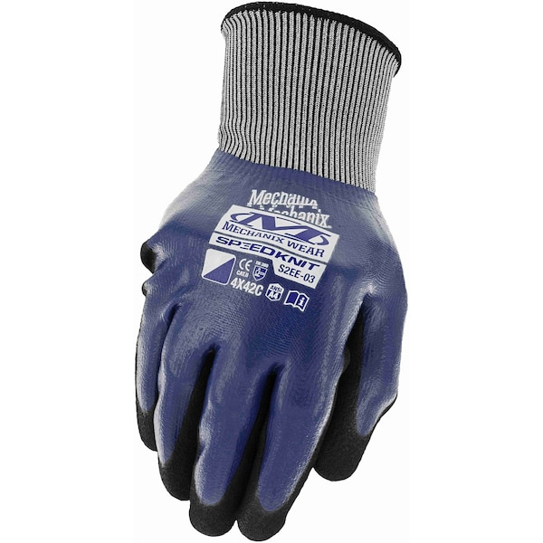 SpeedKnit Shield C4 Waterproof Cut Resistant Gloves (XXL, Blue)